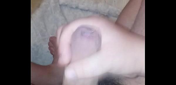  Jerking off for girl feet